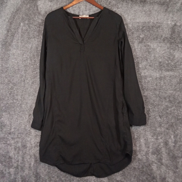 Cloth & Stone Tencel Mini Black Made In USA Womens Dress Spring Size M - Picture 1 of 6
